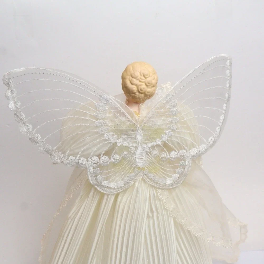 VTG 90's White Angel Christmas Tree Topper 11